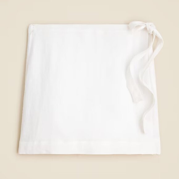 J. Crew Women's  Wrap skirt in linen Size 16 White Color - Picture 2 of 8